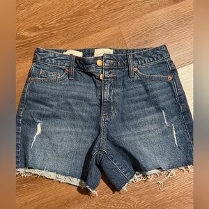 Universal Thread Dark Blue Distressed Denim Cutoff Shorts